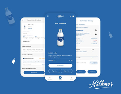 Milk Delivery App Design