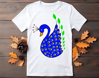 Peacock Vector And T-Shirt Design