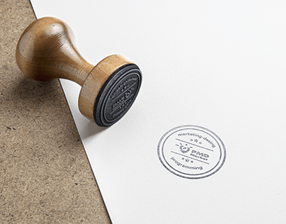logo, business card and stamp