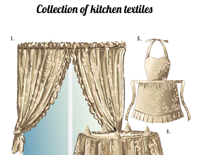 Collection of kitchen textiles
