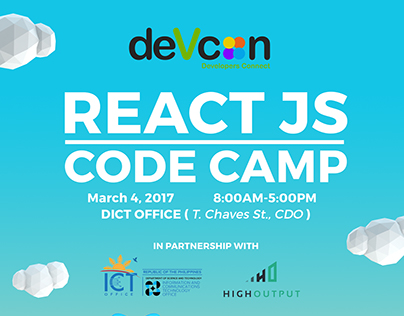 DevCon CDO React JS Code Camp Poster