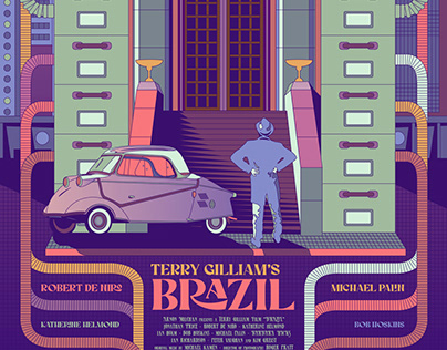 Brazil - screen printed alternative movie poster
