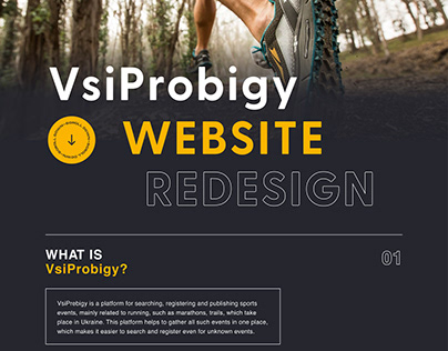 Website for VseProbegi. Redesign