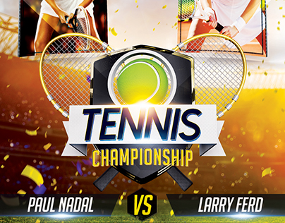 Tennis Tournament poster template