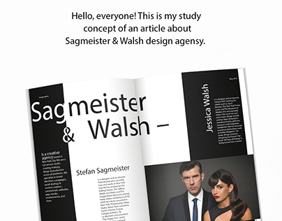 Layout. Magazine spread: Sagmeister & Walsh