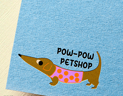 Pow-Pow Petshop Logo Design