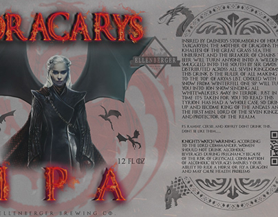Ellenberger Brewing Dracarys IPA Label