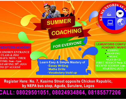 SUMMER COACHING FOR KIDS TO LEARN HOW TO DRAW, DESIGN