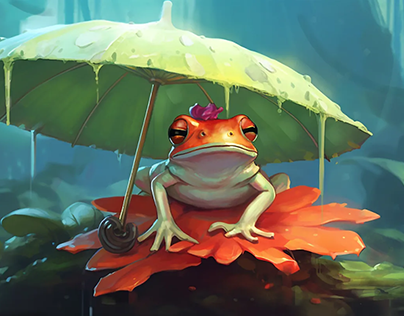 Kiko the curious frog loved the rainy season.