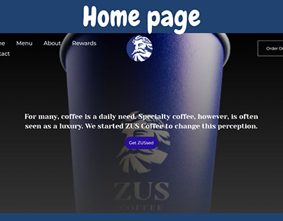 Remake of ZUS Coffee website