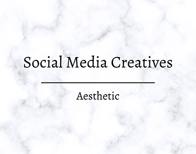 Social Media Creatives- Aesthtic