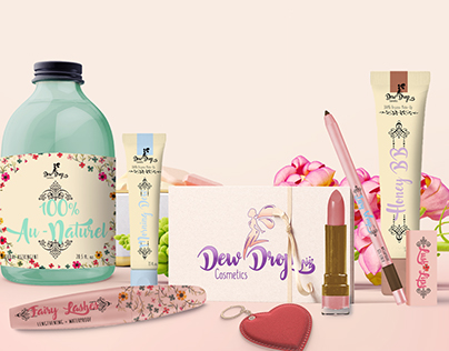 Dew Drop Cosmetics Logo & Packaging