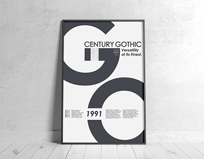 Century Gothic Typographic Poster