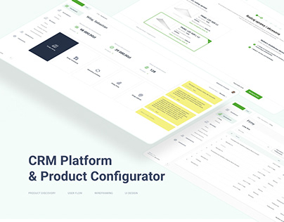 Dashboard, CRM platform & configurator application