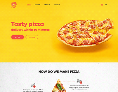 Landing page Pizza