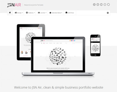 JSN Air, Joomla Responsive Business Portfolio Template