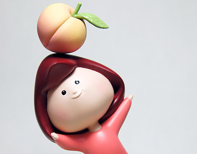 Peach Child 3D model (Art Toy)