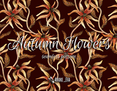 Autumn Flowers (seamless pattern)
