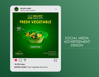 Fresh Vegetable Social Media Ad