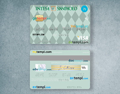 Italy Intesa Sanpaolo visa debit card