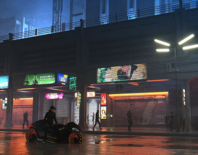 Cyberpunk street