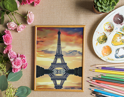 Painting of Eiffel Tower