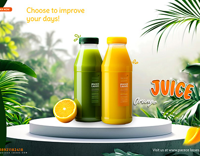 Orange juice design poster