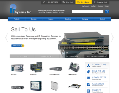 P3 Systems website