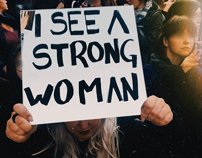 I see a strong woman.