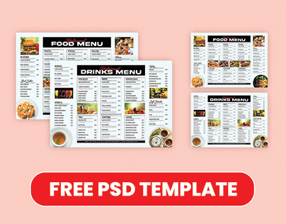 Free PSD Template || Restaurant Menu Design