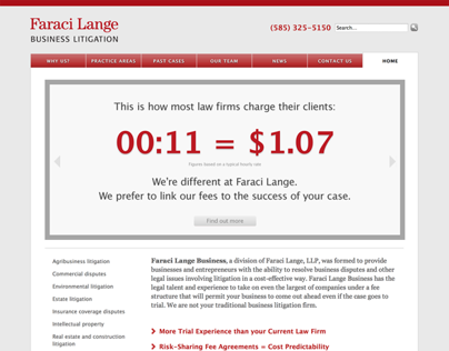 Faraci Lange Business Litigation website