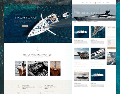 yacht and boat rental website design