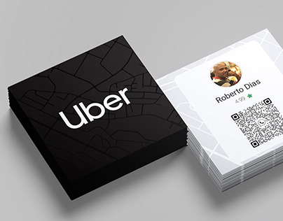 Cartão de visita Uber - Square card Uber