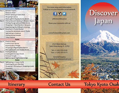 Discover Japan - Trifold Brochure Design