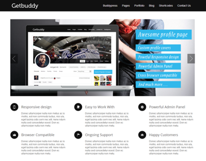 Getbuddy - Responsive  WordPress & BuddyPress Theme
