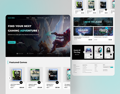 Game Homepage design
