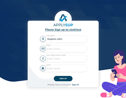 Applysup web portal (Dashboard)