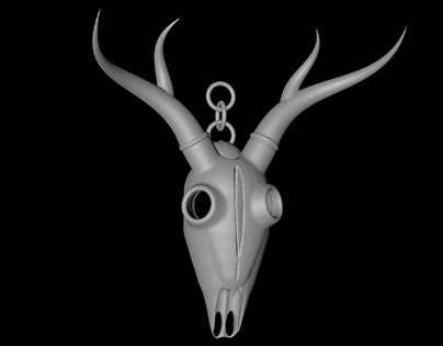 Deer Skull Keychain