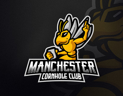 Manchester Cornhole Club | Mascot Logo