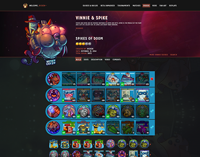 Awesomenauts Website Concept