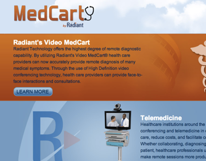 Radiant Technology: Video MedCart Website