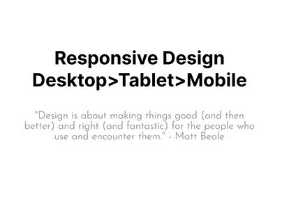 Responsive Design Desktop-Tablet-Mobile