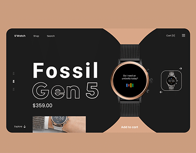 Fossil Website Landing Page Design