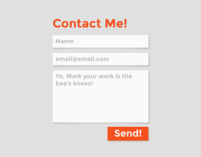 Website contact me form design.