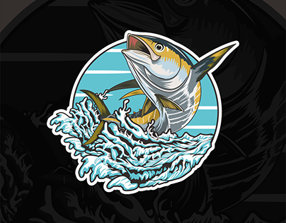 Tuna Fishing Illustration