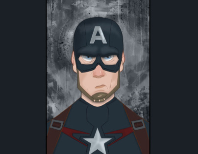 Cover book illustration “Captain America”