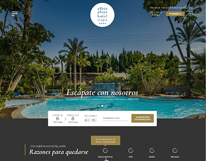 Diseño de sitio web para Hotel Albir By: Roiback