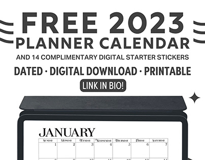 Free 2023 Digital Calendar Freebie