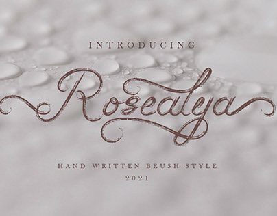 "ROSEALYA" Hand written brush style font