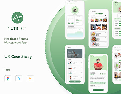 Nutri Fit - Health&Fitness management app UX Case Study